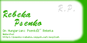 rebeka psenko business card